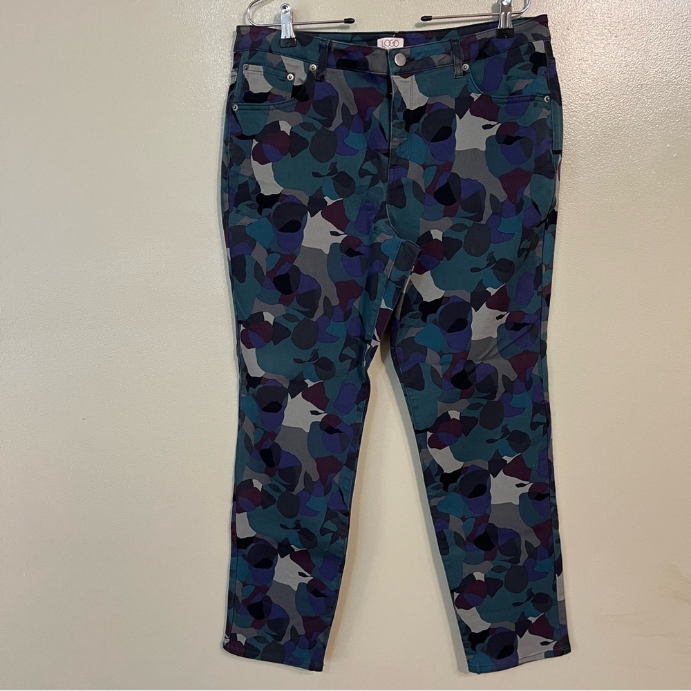 Logo By Lori Goldstein Womens Multicolor Chino Pants Size 16